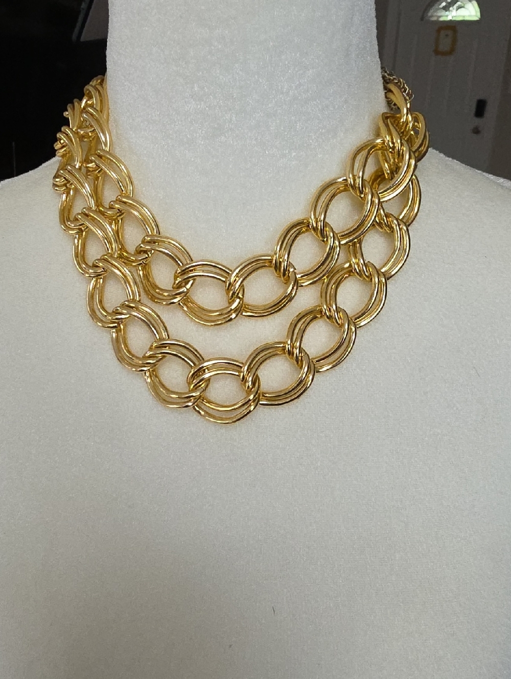 Gold Link Statement Necklace - Women Jewelry